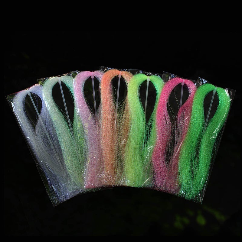 Tigofly 14 Packs 7 Colors UV Crystal Flash Holographic Tinsel Krystal Twisted Flashabou Sparkle Streamer Fly Tying Materials - Image 3